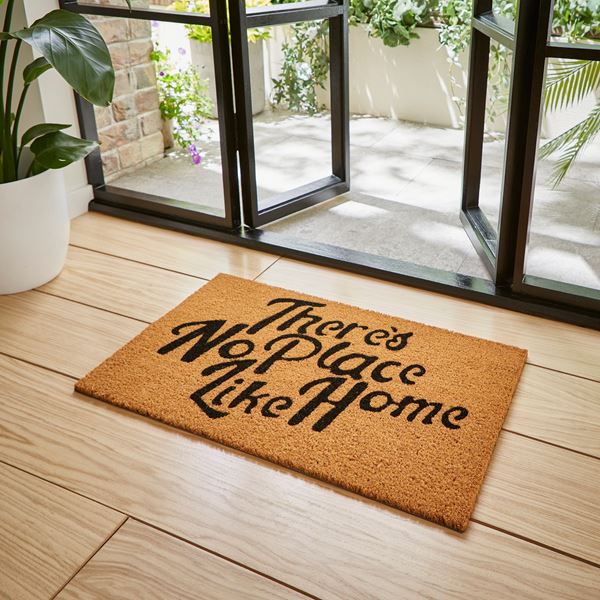 Theres No Place Like Home Doormat - Natural